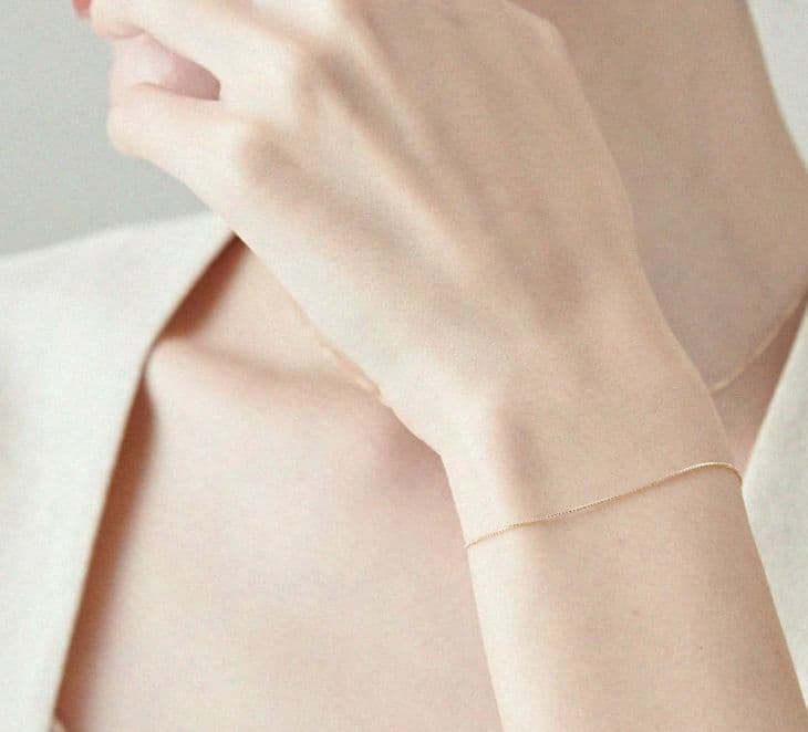 ete ゴールド スネークチェーンブレスレット