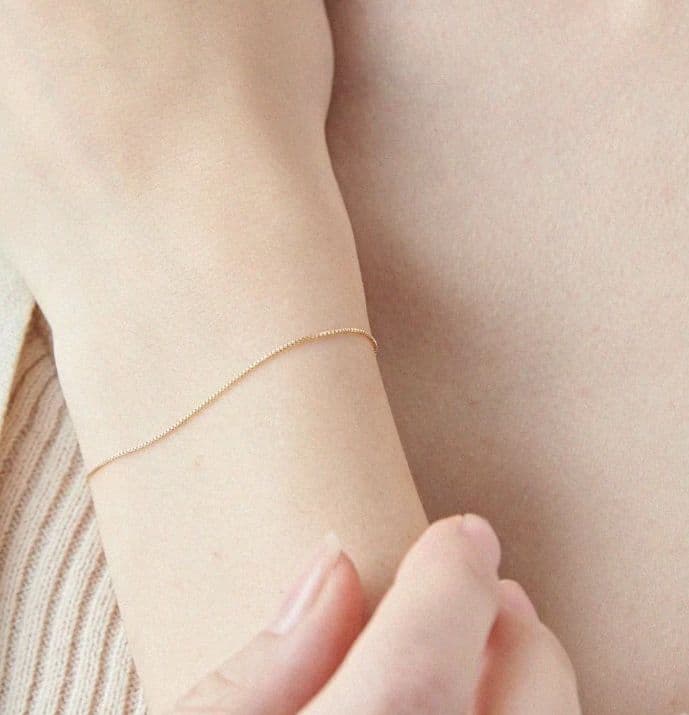 ete ゴールド スネークチェーンブレスレット