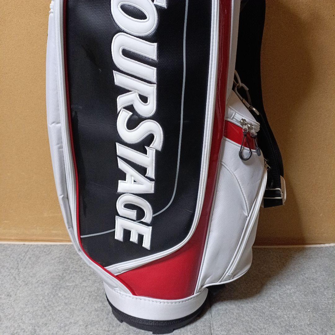 軽量 Tourstage キャディバッグ ホワイト/ブラック/レッド