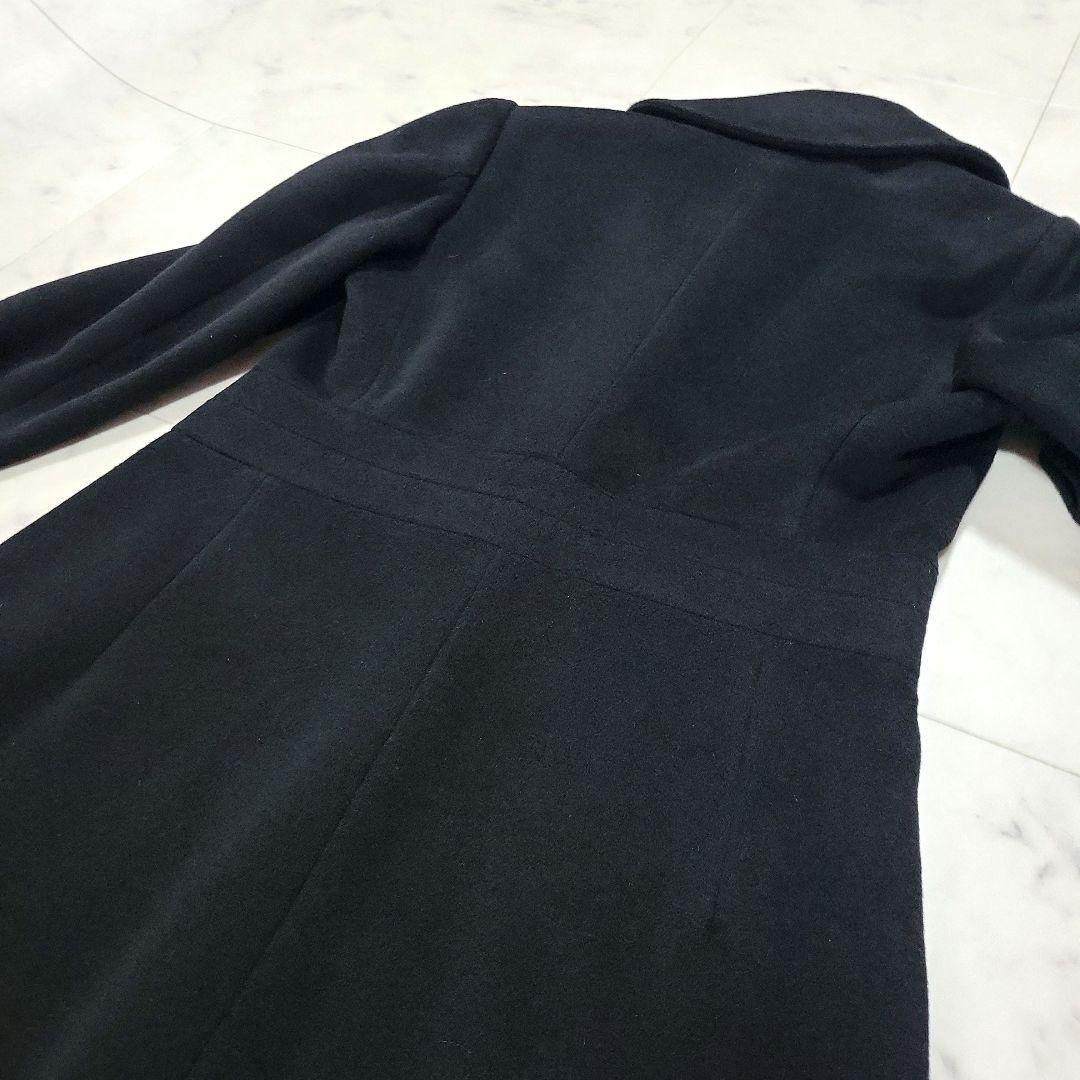 美品【Max Mara】マックスマーラ　白タグ　ロングコート　ブラック　カシミヤ