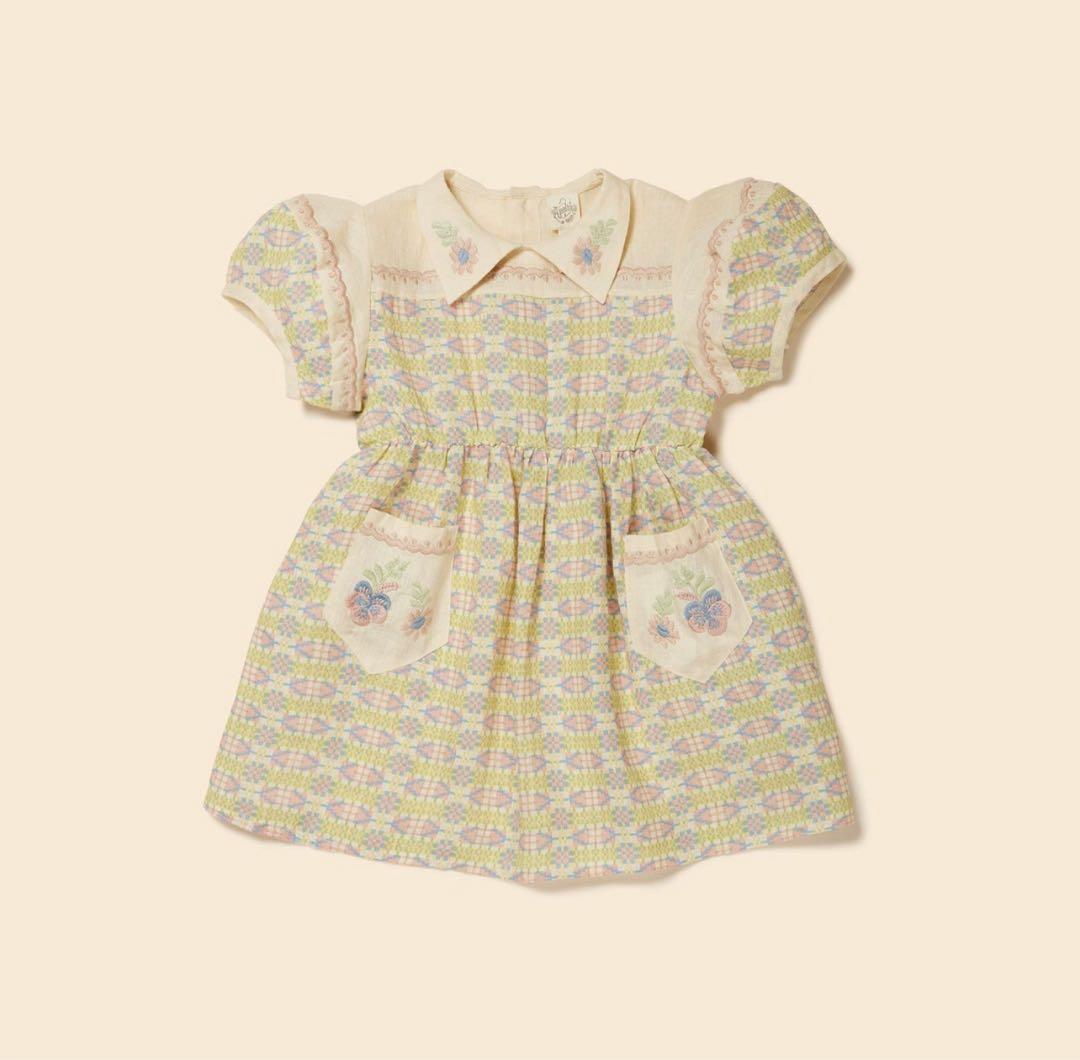 ワンピース Apolina 24Ss Nellie dress solva 5-7y