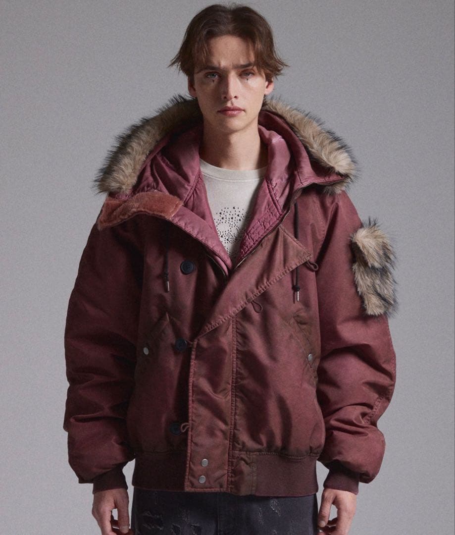 【GRANCY】ファーポケットデザインフェードN2Bジャケット