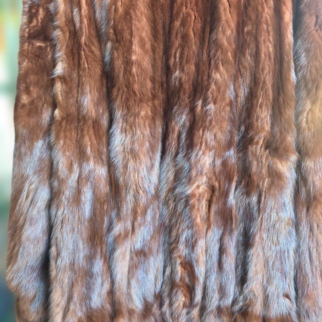 最高級 美品 SOBOL ソボル ロシアンセーブル 毛皮 ロング コート