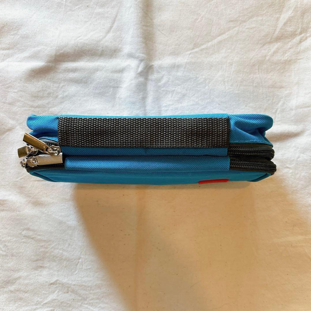 【✨大特価✨】ペンケース　多機能ペンケース　ポーチ型　ふで箱　大容量　ブルー