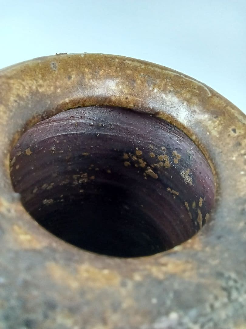 備前焼 耳付花入 花器 花瓶【人間国宝 伊勢崎淳】茶道 華道 美術品 工芸品