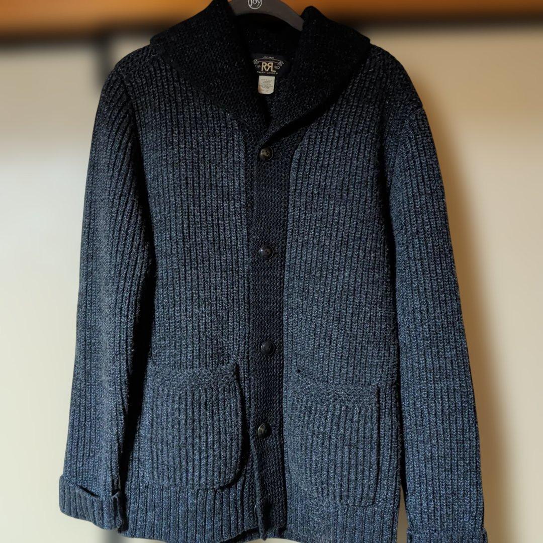 希少 レア Ralph Lauren RRLショールカラーローゲージカーディガン
