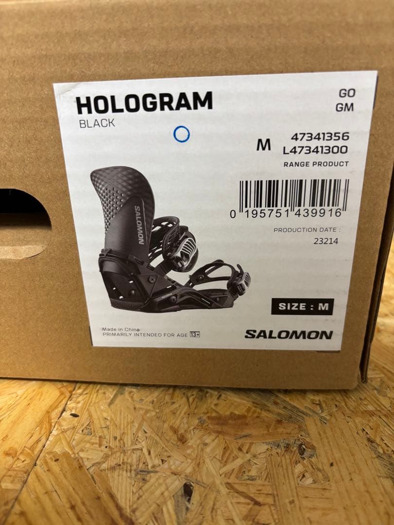 新品未使用　24-25 サロモン　Salomon hologram ブラックM