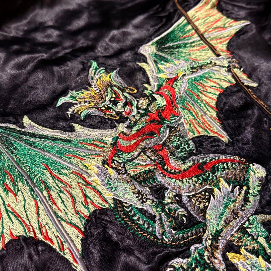 超美品希少サイズ42！ドゥニーム リバーシブルスカジャン 天使/悪魔 レーヨン