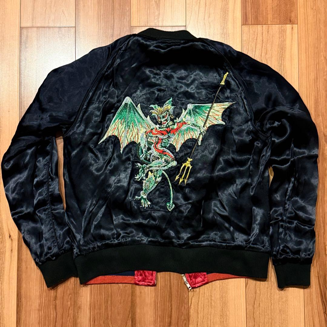 超美品希少サイズ42！ドゥニーム リバーシブルスカジャン 天使/悪魔 レーヨン