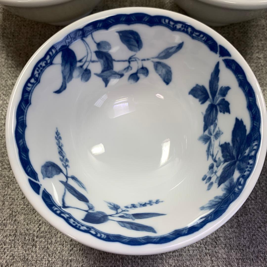 ナルミ　中華　唐子　丼　染付　スープ碗　レンゲ　さくらんぼ　花