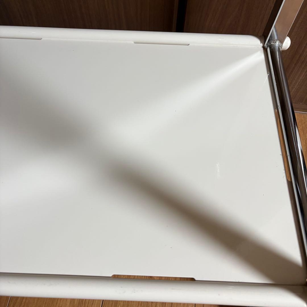 美品　高田ベッド　ワーゴンキャスター付　院内設備　医療用　収納　2段式　日本製