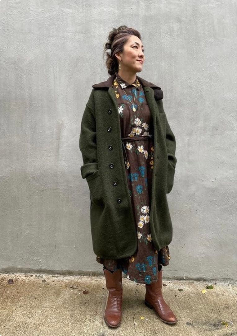 45Rフロート縮絨コート