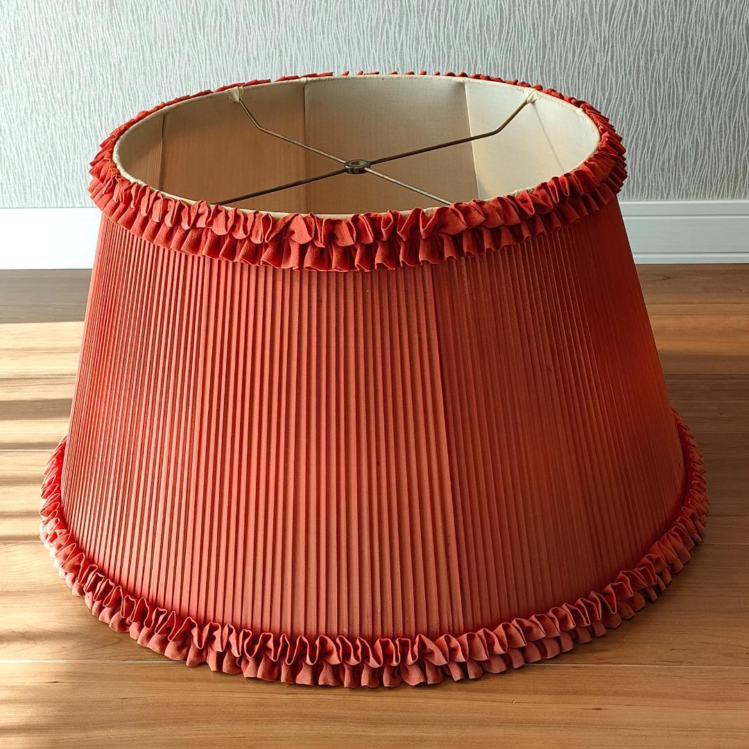 オールウッドベース　アンティーク　スタンドランプ　プリーツシェード