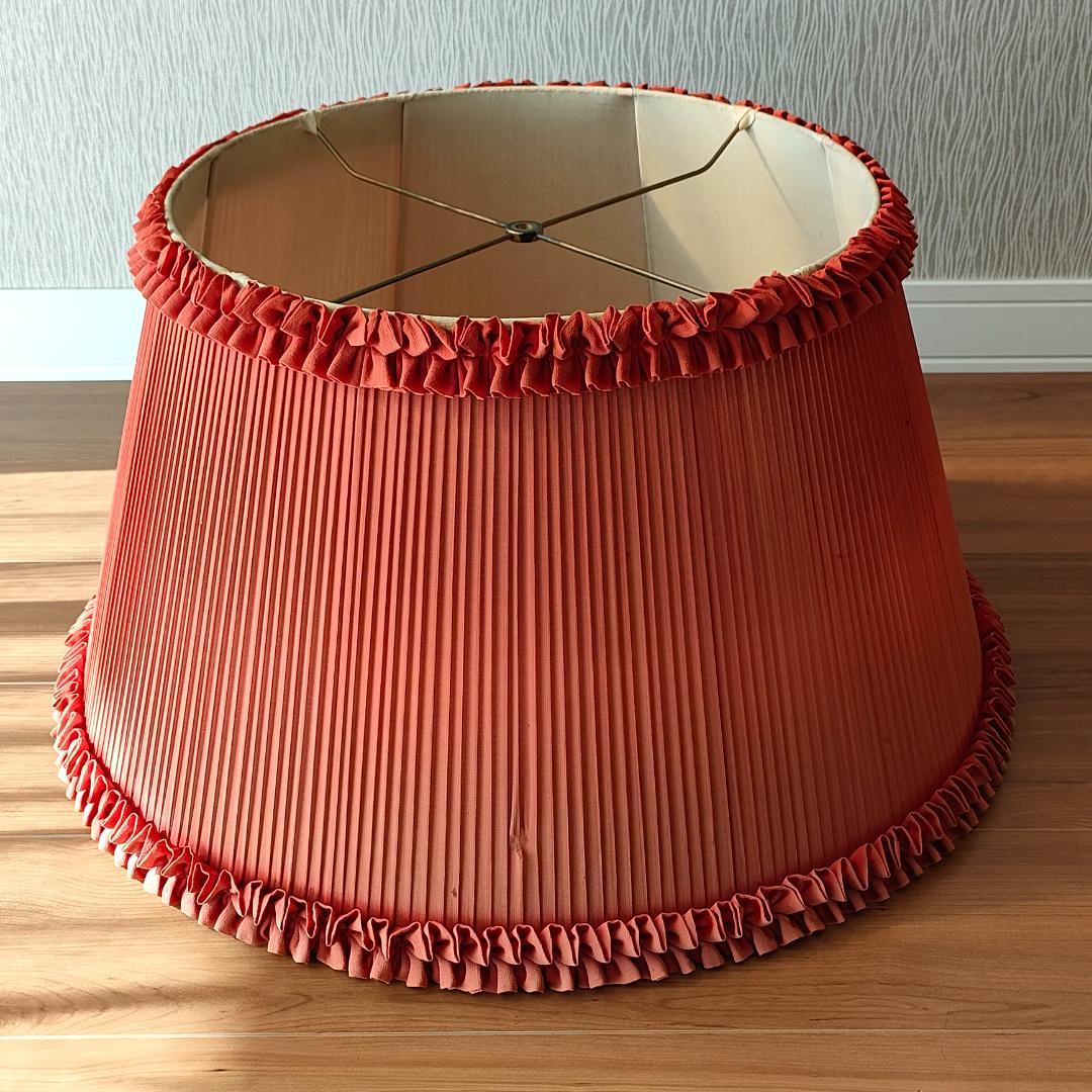 オールウッドベース　アンティーク　スタンドランプ　プリーツシェード