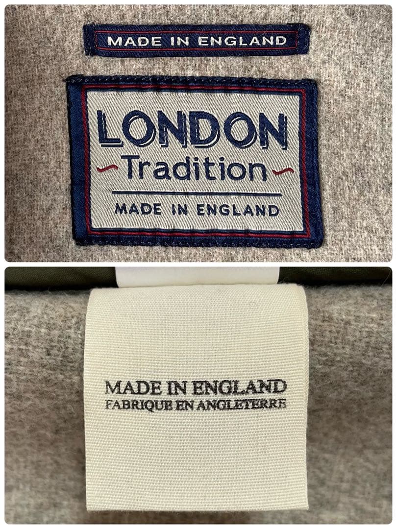 【美品】ロンドントラディション　ビームス別注　ヘリンボーン　ロングダッフルコート