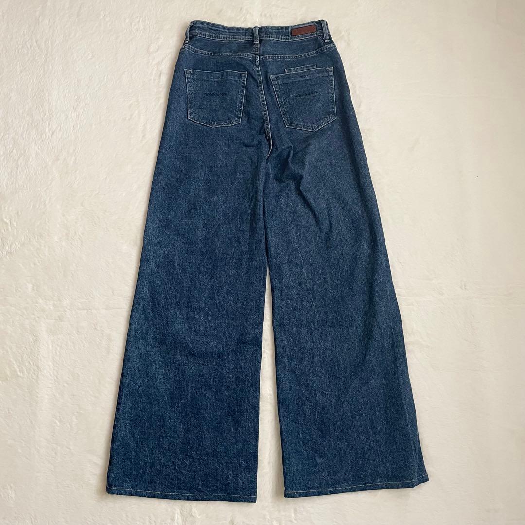 YANUK ヤヌーク　ワイドフレアデニムパンツ　25 OAB