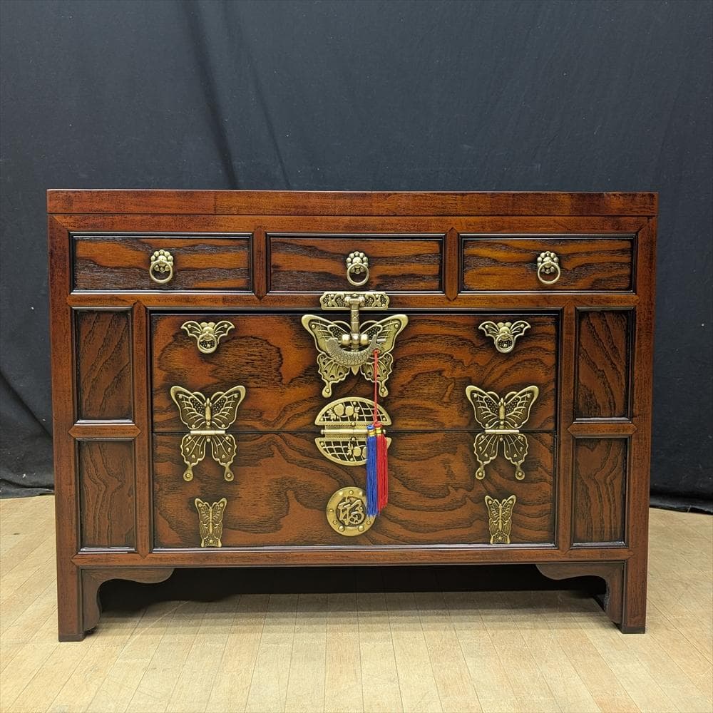 李朝家具　錠前　バンダジ　時代箪笥　朝鮮家具　半閉櫃　収納　整理　引き出し　民藝