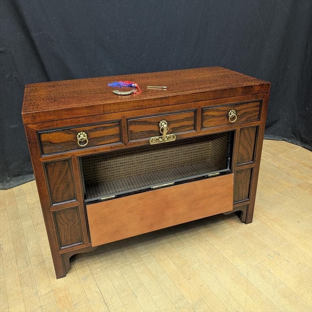 李朝家具　錠前　バンダジ　時代箪笥　朝鮮家具　半閉櫃　収納　整理　引き出し　民藝