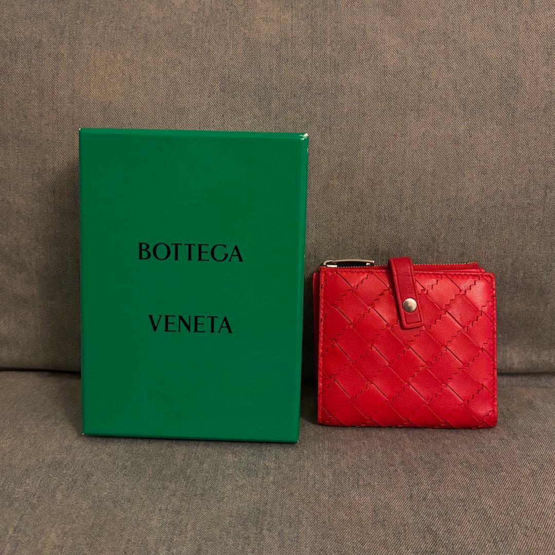 BOTTEGA VENETA 二つ折り財布 レッド
