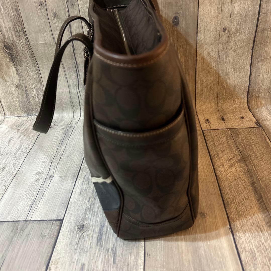 コーチ 70395 シグネチャー トートバッグ PVC COACH ブラウン