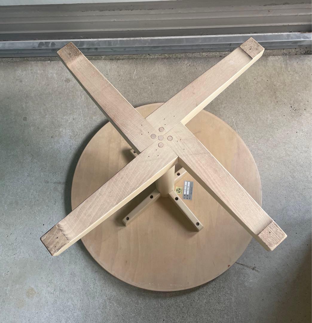 ビンテージ/秋田木工/ラウンドテーブル/カフェテーブル/丸テーブル/テーブル/⑦