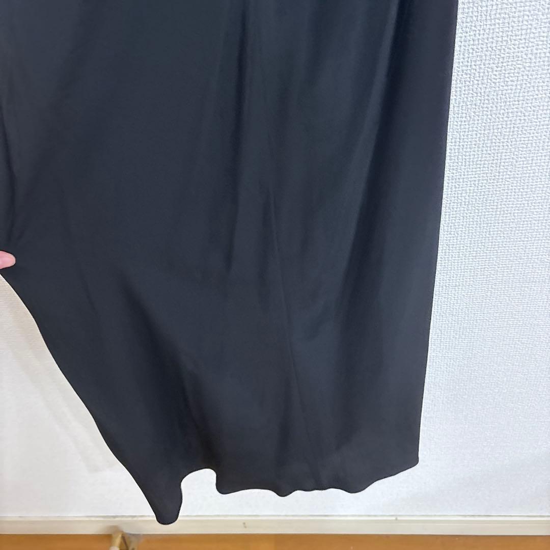 36 N°21 黒　ブラック　肩紐　パーティ　ロングドレス