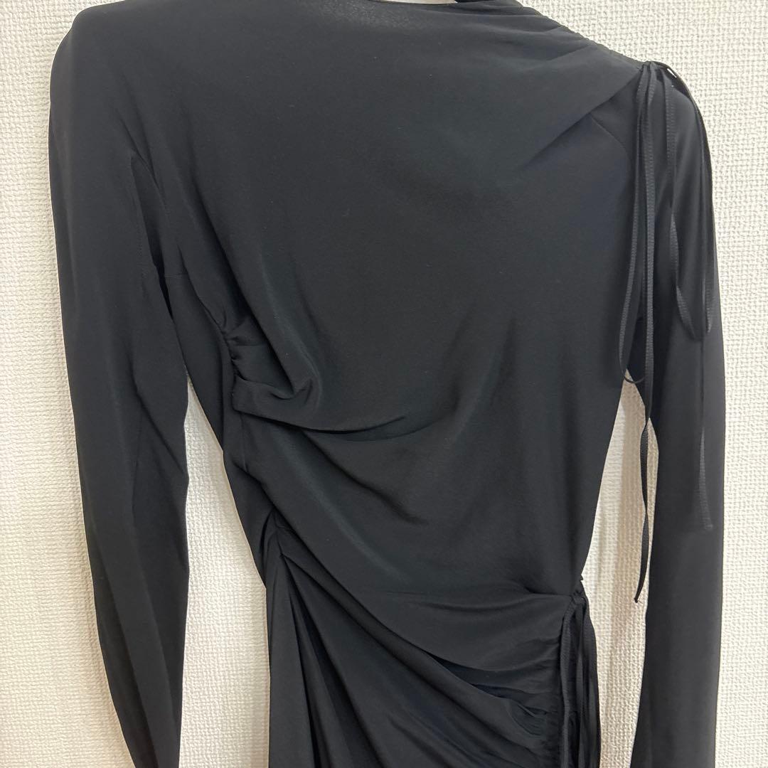 36 N°21 黒　ブラック　肩紐　パーティ　ロングドレス