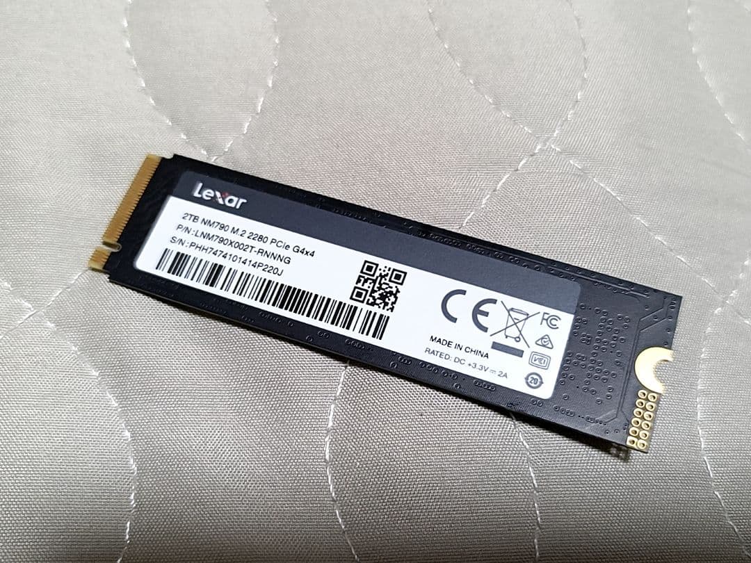 Lexar M.2 SSD 2TB NVMe DRAMレス NM790 レキサー