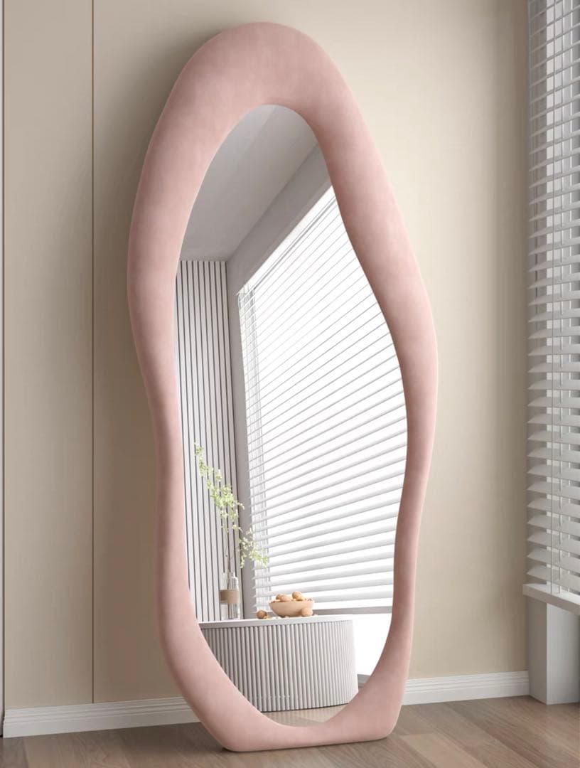 おしゃれ鏡　全身鏡鏡　1600x60ピンク色