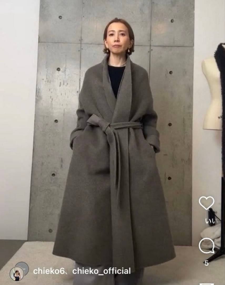 CHIEKO+ wool&cashmere  coat 36 美品