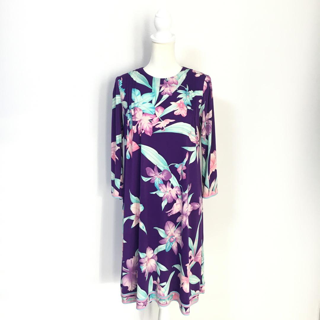 近年美品　LEONARD レオナール　カンカン　スカーフ　ベルト　ワンピース