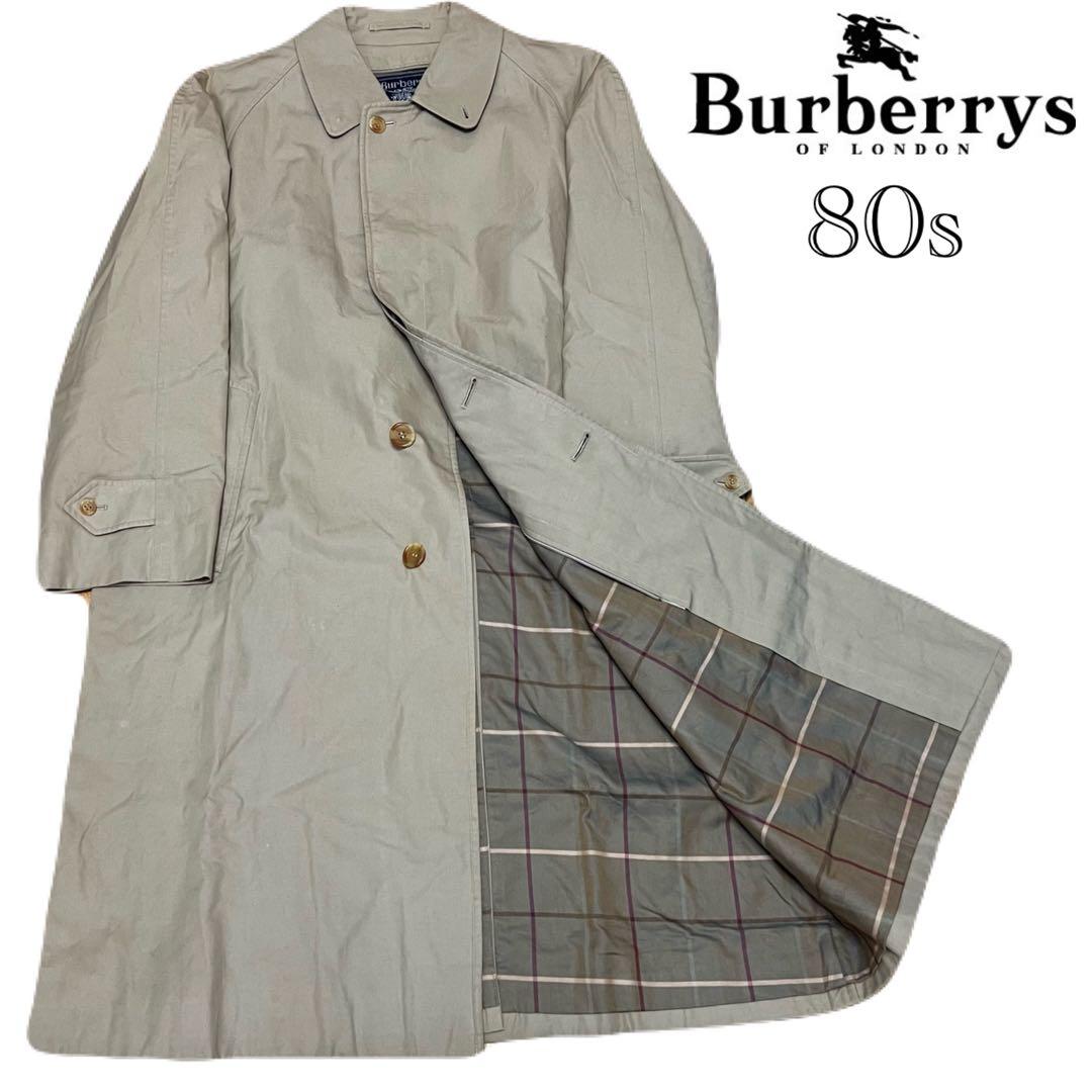 80s burberrys（バーバリー）ステンカラーコート/カーキ