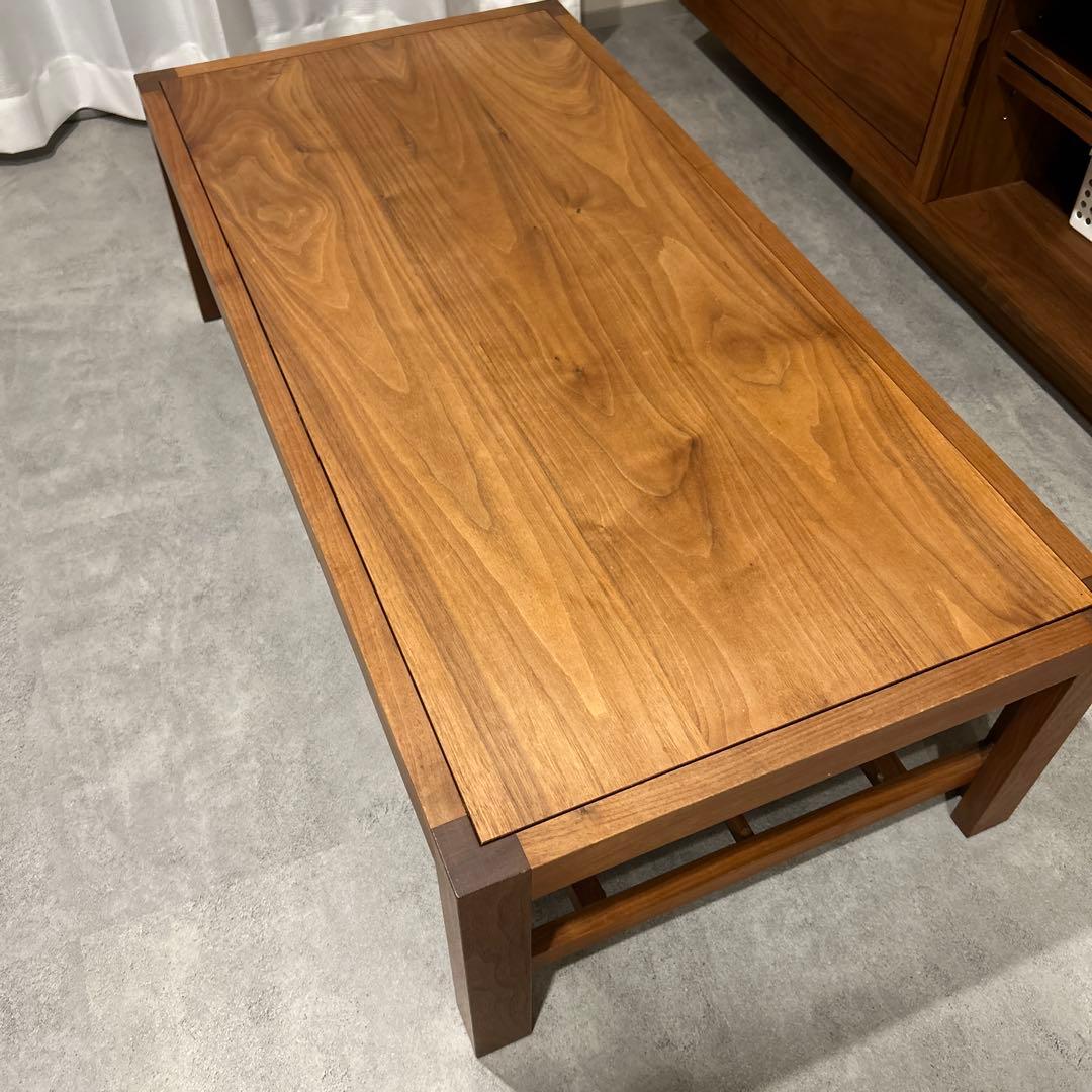 ブラックウォルナット 無垢材 ローテーブル オイル仕上げ ⚠️引取値引きあり