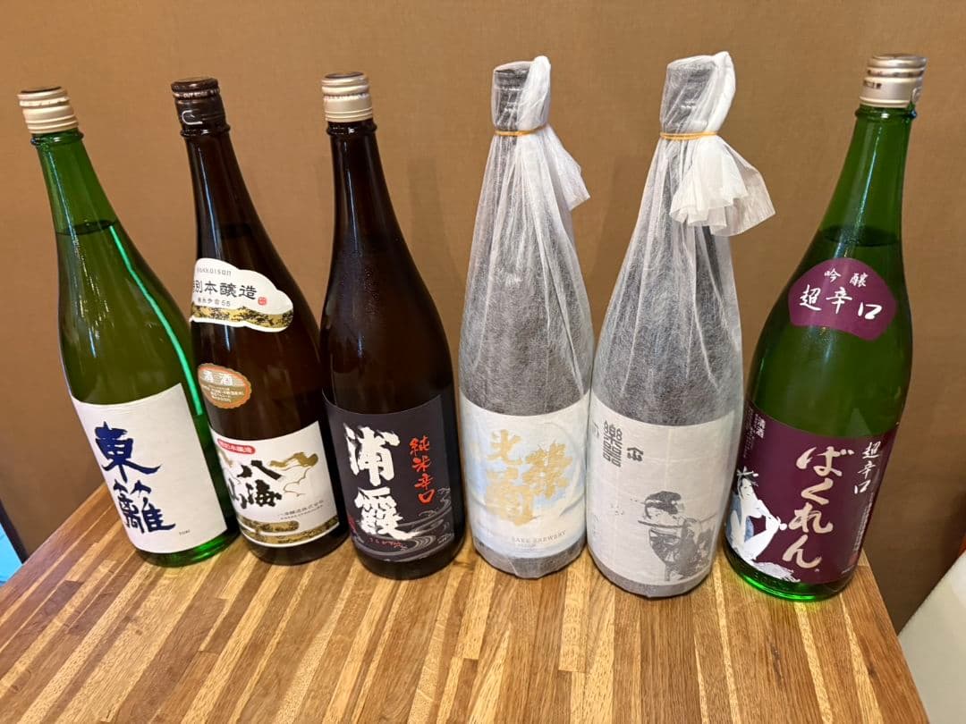 日本酒６本セット　 菊姫、八海山、浦霞、光栄菊、楽器正宗、ばくれん