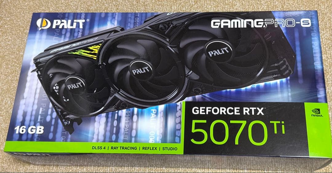 グラフィックボード・グラボ・ビデオカード Palit GeForceRTX 5070Ti GamingPro-S 16GB