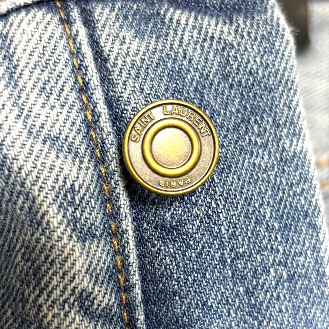 【美品】SAINT LAURENT　デニム　カサンドラ　刺繍　2021 28