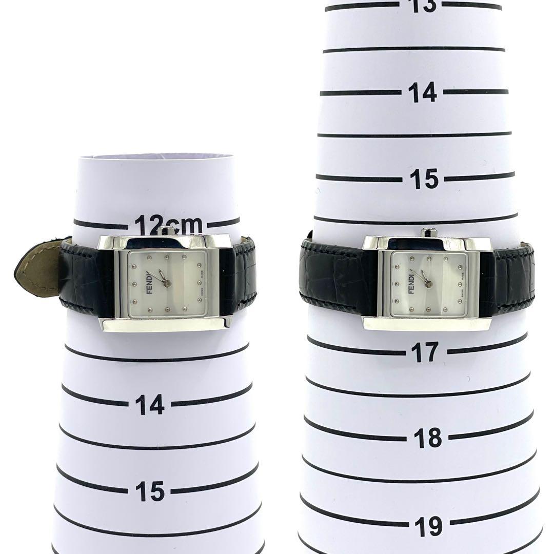 【稼働 美品】フェンディ 7000L オロロジ シェル文字盤 替えベルト 腕時計