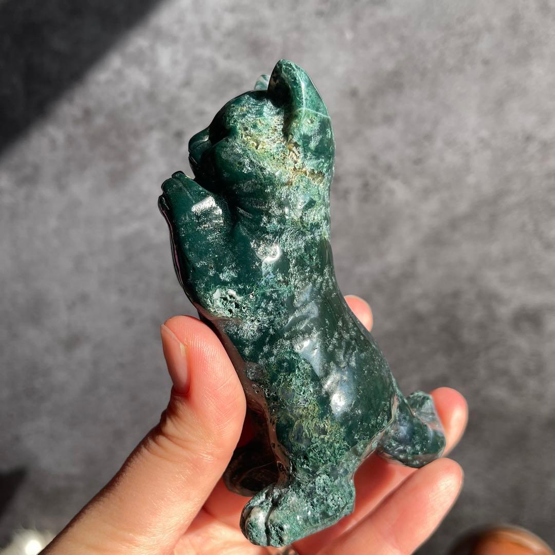 モスアゲート 猫 2本足 注意点説明あり