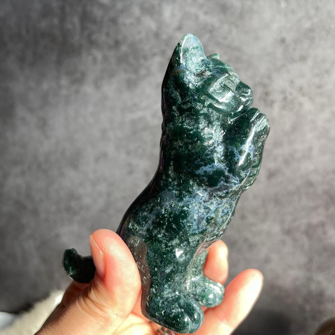 モスアゲート 猫 2本足 注意点説明あり