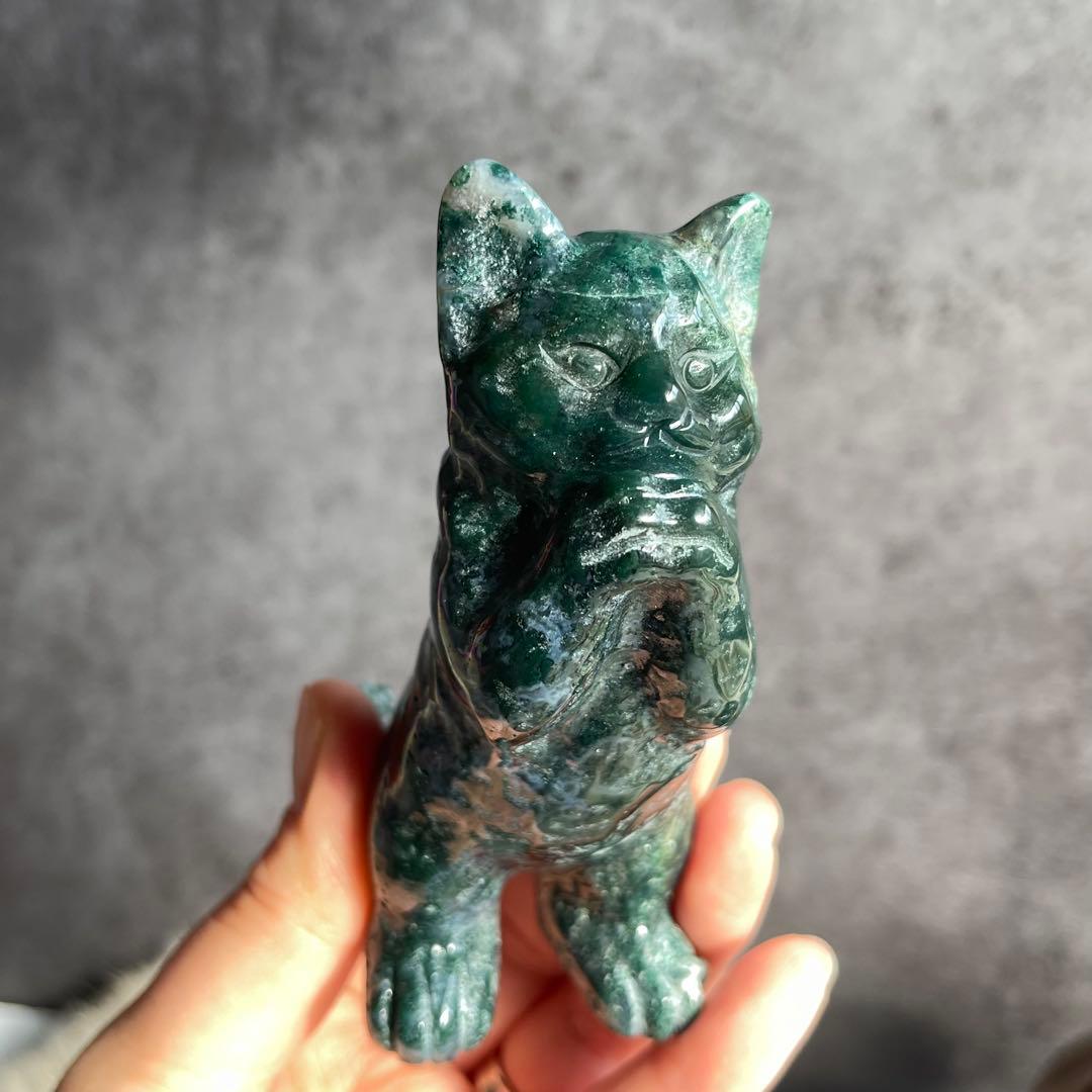 モスアゲート 猫 2本足 注意点説明あり