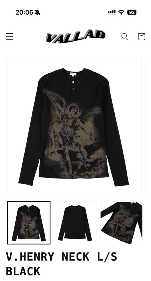 valladサーマルV.HENRY NECK L/S IO着用