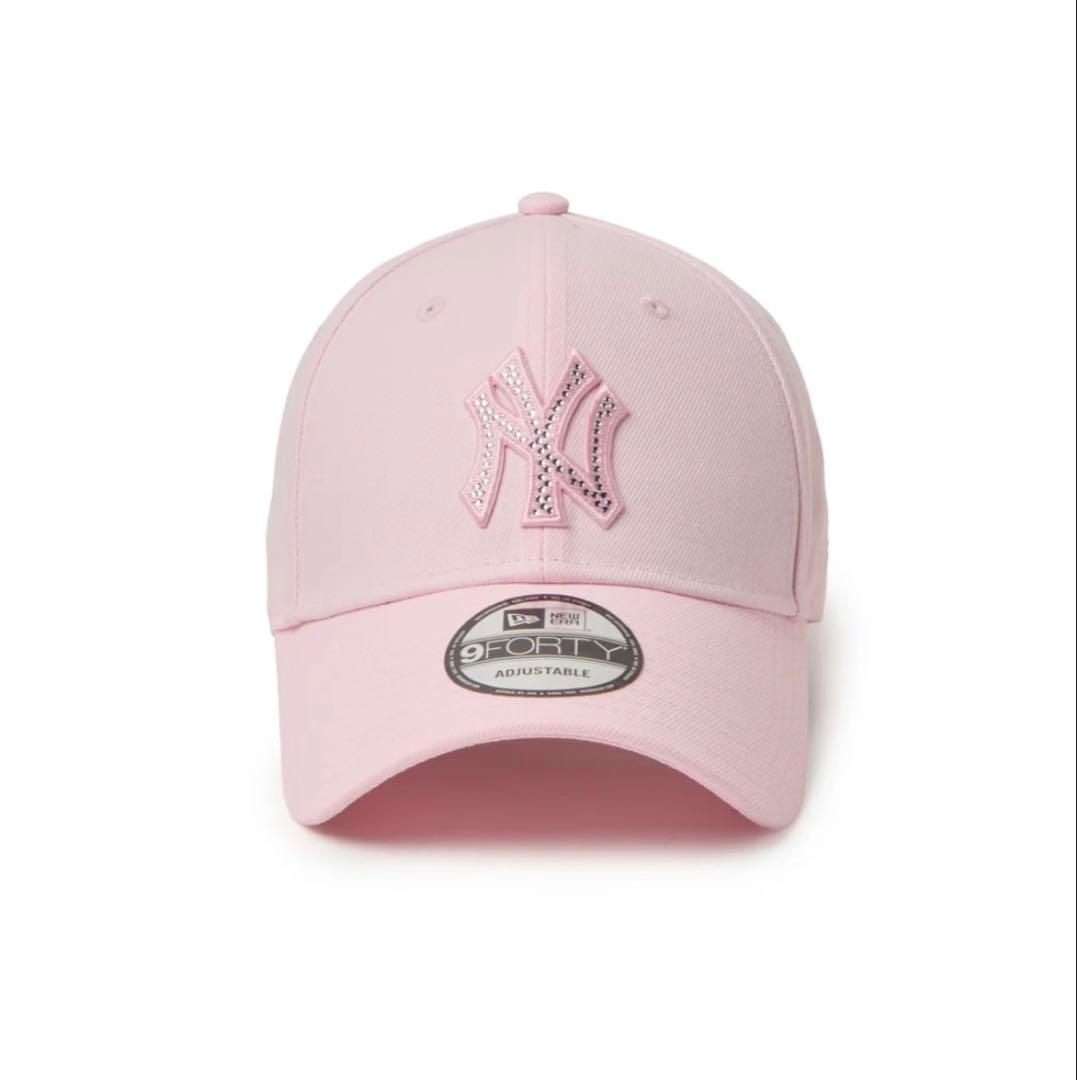 9FORTY ニューエラ　ラインストーン ヤンキース キャップ ピンク