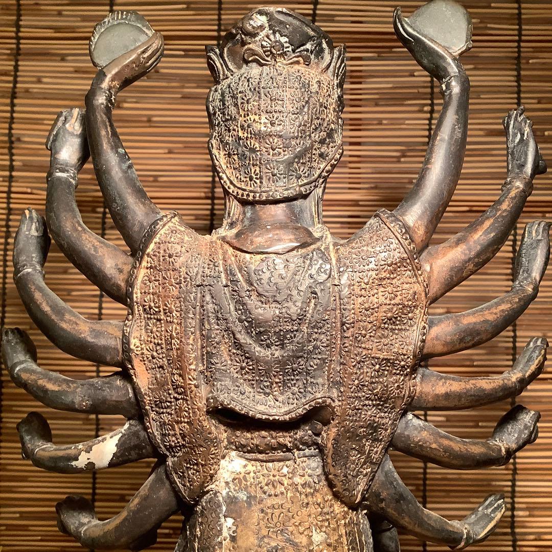 駒谷天藏様売約keep・中国チベット「亀上・千手千眼觀世音菩薩」伽梵達摩尊