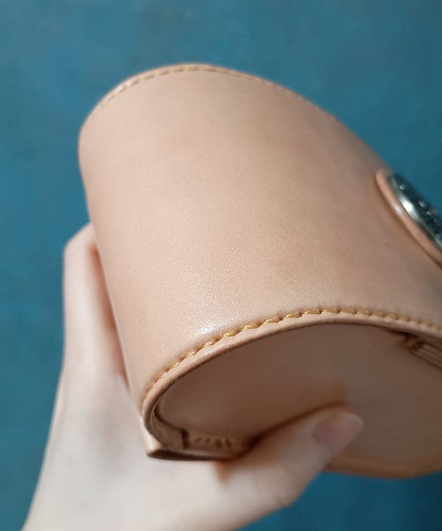 栃木レザーメガネケース 小物入れ 本革ヌメ革 ハンドメイド手縫い