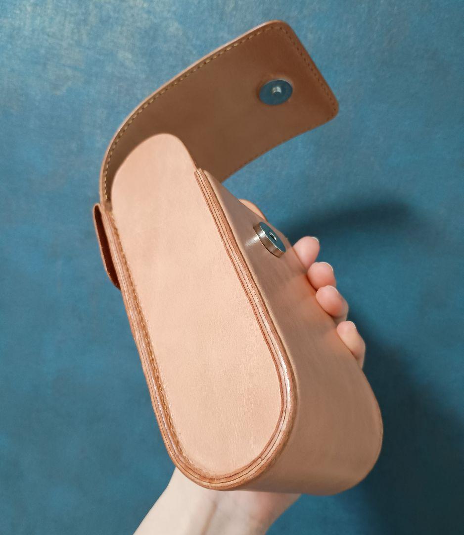 栃木レザーメガネケース 小物入れ 本革ヌメ革 ハンドメイド手縫い