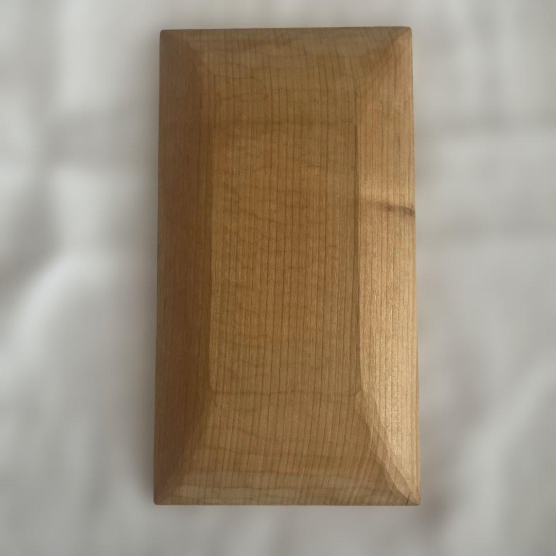 三谷龍二さん作　長方形角皿　山桜　木の器　作家物　木工作家