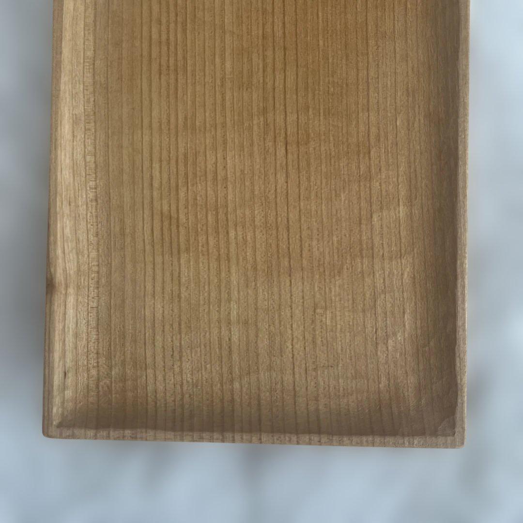 三谷龍二さん作　長方形角皿　山桜　木の器　作家物　木工作家