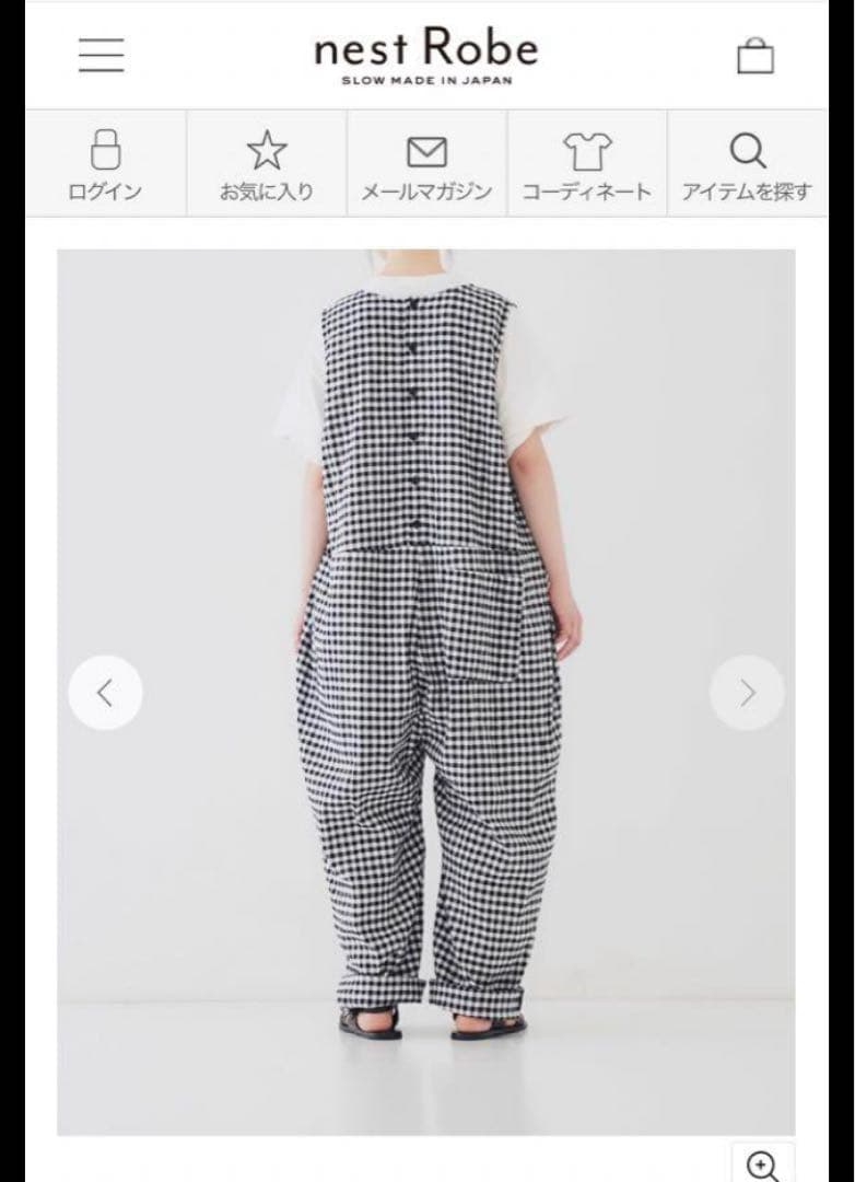 nest Robeギンガムサロペット