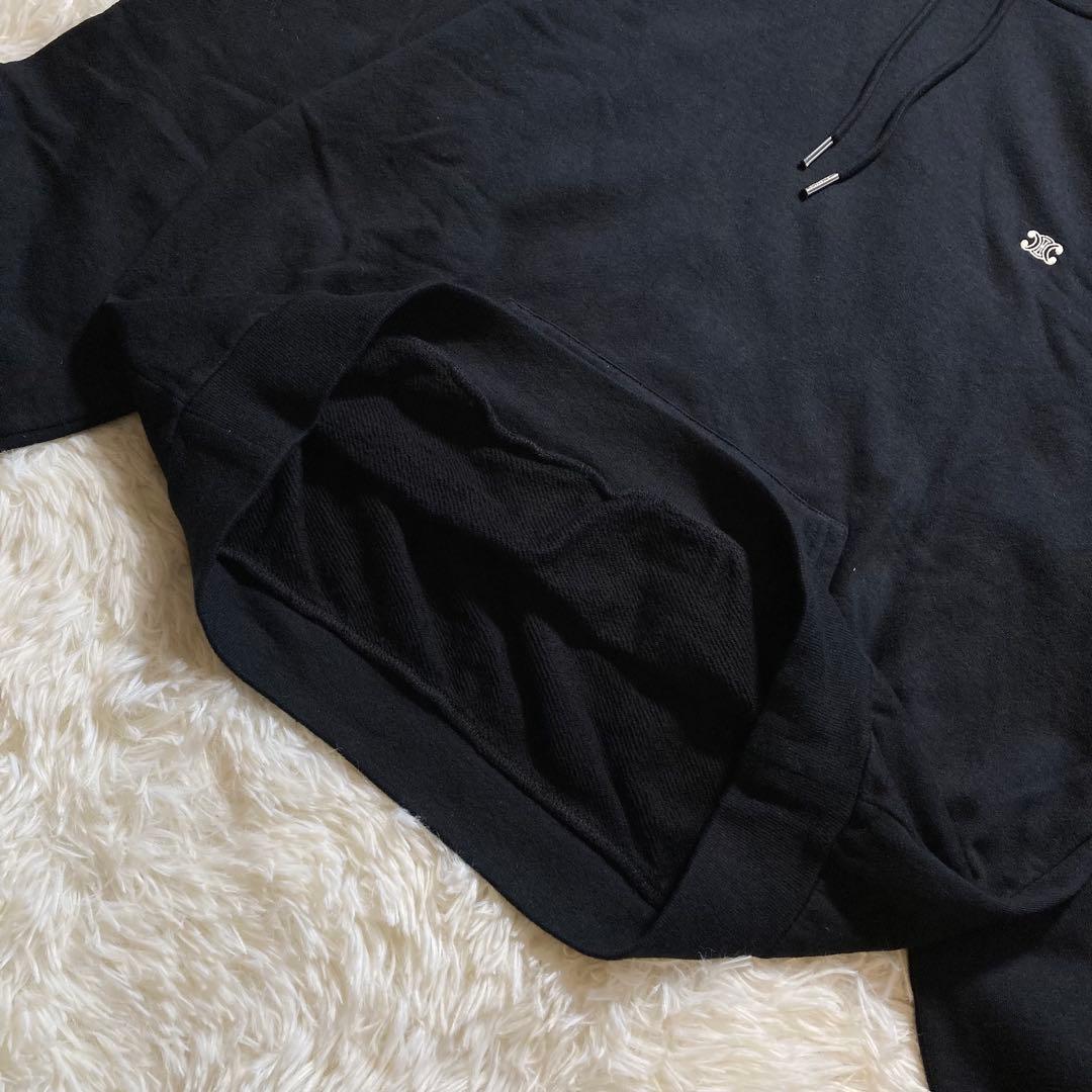 未使用級 BTSテテ着用 セリーヌ トリオンフ カシミア混 パーカー 黒 L