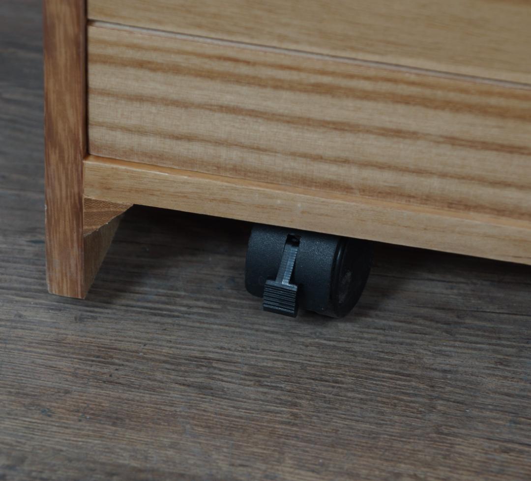 【新品】天然木 キッチンワゴン 対面　コンパクト　アウトレット